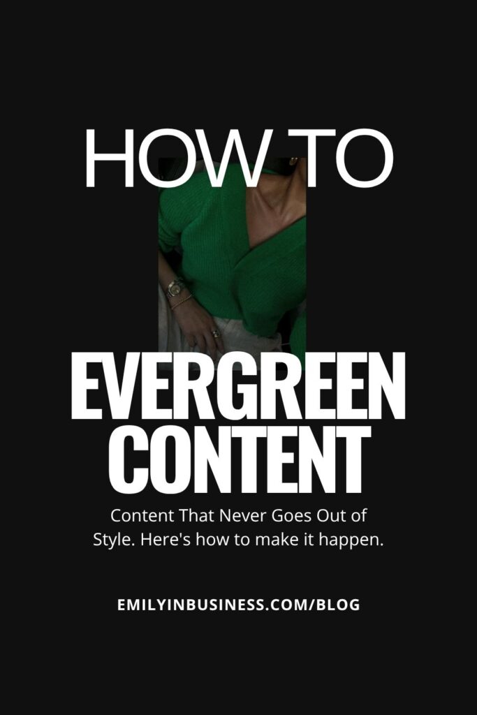 Blogger learning how to create evergreen content